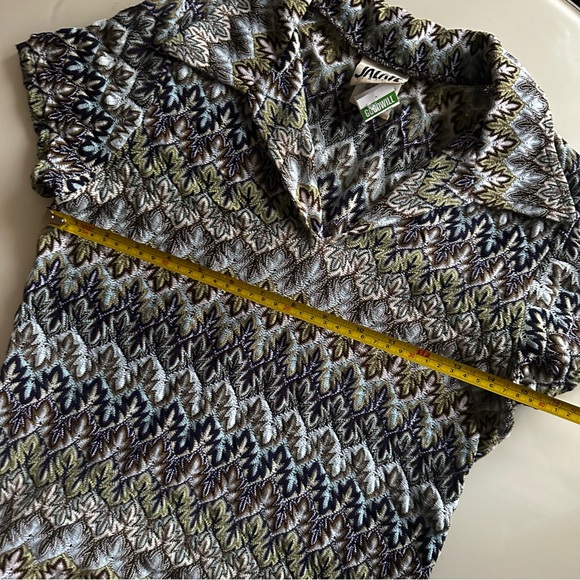 Vintage 90’s Collar V-Neck Jalate Limited Multicolor Women's Acrylic Knit Top M - Picture 9 of 14